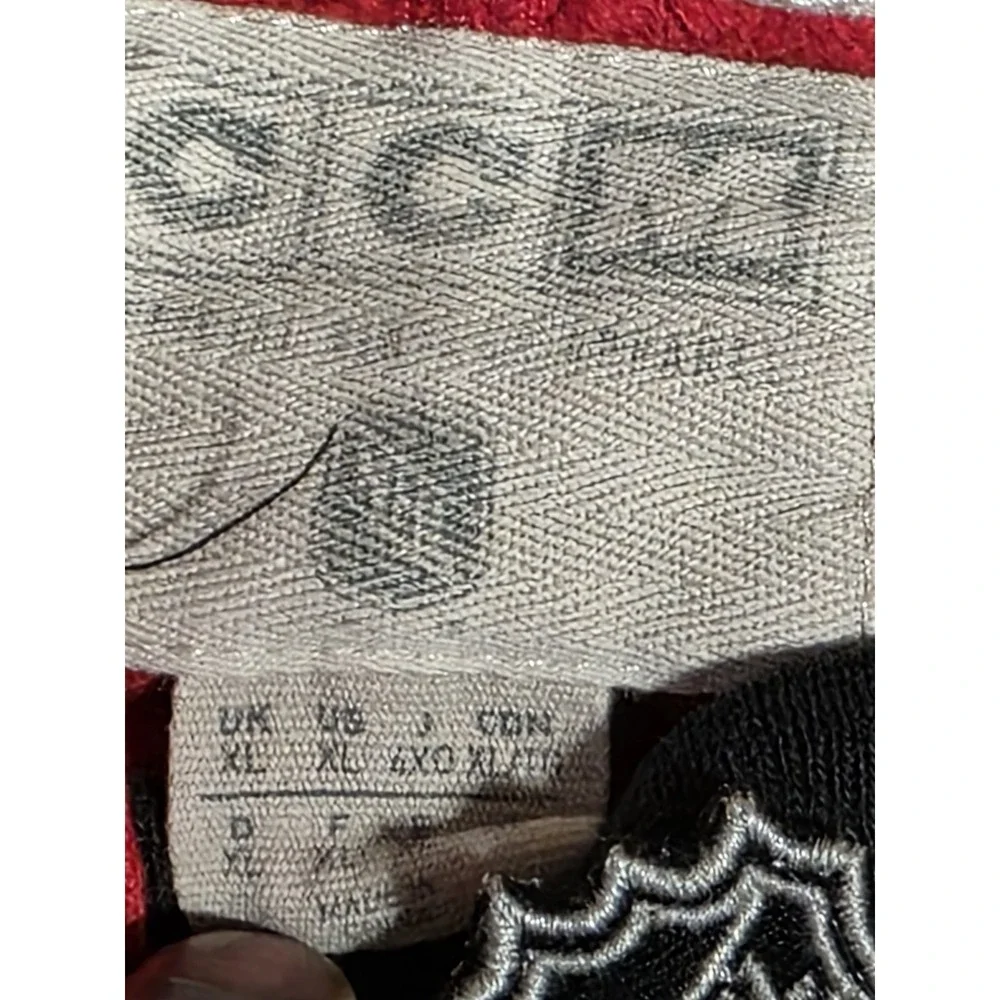 Vintage CCM NHL Chicago Blackhawks Hoodie Sweatshirt‎ Red Black XL A27